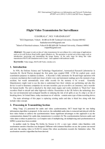 Flight Video Transmission for Survelliance G.SASIKALA , M.S. VARADARAJAN