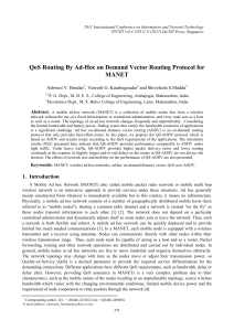 QoS Routing By Ad-Hoc on Demand Vector Routing Protocol for MANET