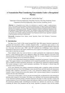 A Transmission Plan Considering Uncertainties Under a Deregulated Market Rong-Ceng Leou