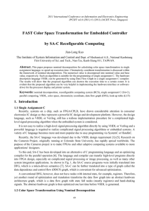 FAST Color Space Transformation for Embedded Controller by SA-C Recofigurable Computing