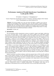 Performance Analysis of Parallel Interference Cancellation in Cyclic-prefix CDMA