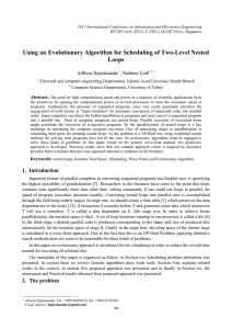 Using an Evolutionary Algorithm for Scheduling of Two-Level Nested Loops