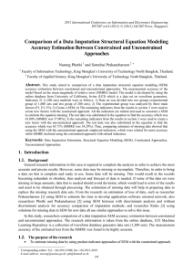 Comparison of a Data Imputation Structural Equation Modeling