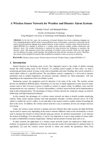 A Wireless Sensor Network for Weather and Disaster Alarm Systems