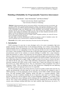 Modeling of Reliability for Programmable Nanowires Interconnect Hadi Heidari , Sattar Mirzakuchaki