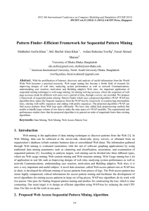 Pattern Finder–Efficient Framework for Sequential Pattern Mining Mahbubul Arefin Khan