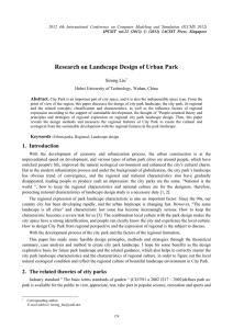 Research on Landscape Design of Urban Park Sirong Liu  Abstract.