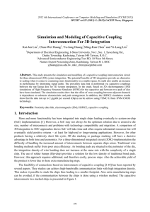 Simulation and Modeling of Capacitive Coupling Interconnection For 3D Integration  Kai-Jen Liu