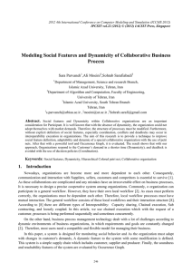 Modeling Social Features and Dynamicity of Collaborative Business Process  Sara Parvaneh