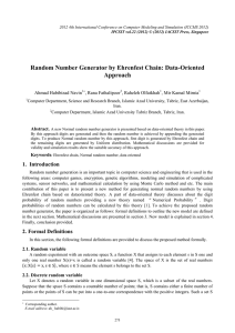Random Number Generator by Ehrenfest Chain: Data-Oriented Approach Ahmad Habibizad Navin