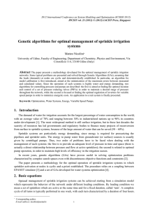 Genetic algorithms for optimal management of sprinkle irrigation systems Matteo Nicolini