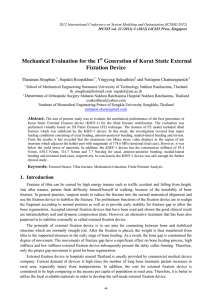 Mechanical Evaluation for the 1 Generation of Korat Static External Fixtation Device