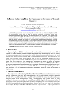 Influence of plate lengTh on the Mechanical performance of dynamic