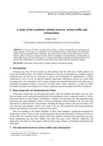 A study of the symbiotic relation between  urban traffic... urbanization Xinqiao Xiao