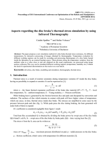 Aspects regarding the disc brake's thermal stress simulation by using