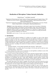 Realization of Microphone Volume Intensity Indication Ondrej Krejcar and Dalibor Janckulik