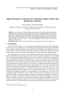 High Performance Architecture for LMS Based Adaptive Filter Using Distributed Arithmetic