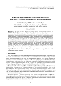 A Modular Approach to VGA Monıtor Controller for Halit Oztekin ,