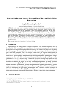 Relationship between Market Share and Buzz Share on Movie Ticket Reservation