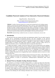 Candidate Password Analysis of User-Interactive Password Schemes Abstract.