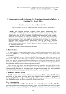 A Comparative Analysis System for Detecting Alternative Splicing in Abstract.