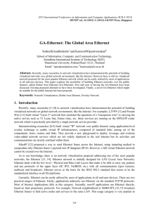 GA-Ethernet: The Global Area Ethernet SutheeSirisutthidecha and KomwutWipusitwarakun