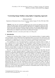 Vectorizing Image Outlines using Spline Computing Approach Muhammad Sarfraz