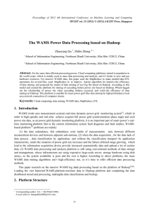 The WAMS Power Data Processing based on Hadoop Zhaoyang Qu