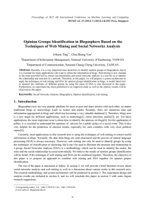 Opinion Groups Identification in Blogosphere Based on the