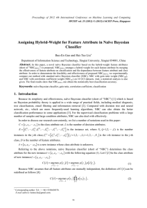 Assigning Hybrid-Weight for Feature Attribute in Naïve Bayesian Classifier