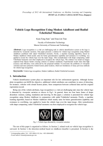 Vehicle Logo Recognition Using Modest AdaBoost and Radial Tchebichef Moments Kam-Tong Sam