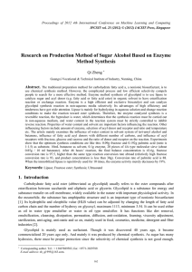 Research on Production Method of Sugar Alcohol Based on Enzyme