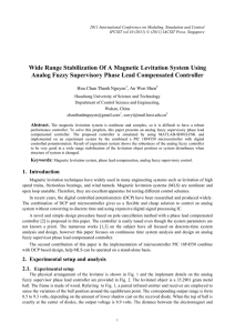 Wide Range Stabilization Of A Magnetic Levitation System Using