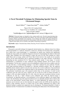 A Novel Threshold Technique for Eliminating Speckle Noise In Ultrasound Images  ,