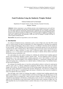 Fault Prediction Using the Similarity Weights Method  Abstract.