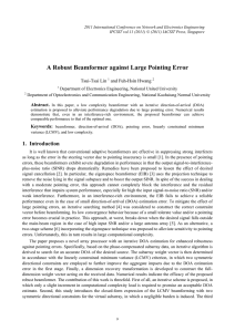 A Robust Beamformer against Large Pointing Error Tsui-Tsai Lin and Fuh-Hsin Hwang