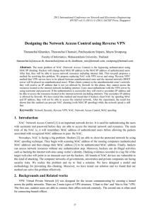 Designing the Network Access Control using Reverse VPN