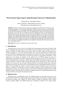 Web Security Improving by using Dynamic Password Authentication  Abstract.