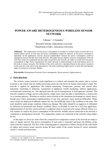 POWER AWARE HETEROGENEOUS WIRELESS SENSOR NETWORK S.Barani , C.Gomathy