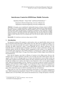 Interference Control in OFDM-base Mobile Networks Hamidreza Mirsalari , Naaser Neda