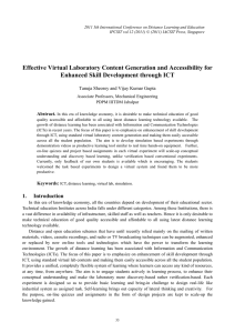 Effective Virtual Laboratory Content Generation and Accessibility for