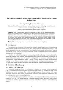 the Application of the Atutor Learning Content Management System in Teaching