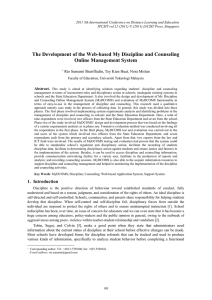 The Development of the Web-based My Discipline and Counseling Abstract.