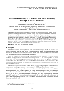 Research of Timestamp MAC between PHY Based Positioning Junseong Kim