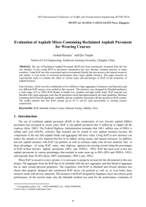 Evaluation of Asphalt Mixes Containing Reclaimed Asphalt Pavement for Wearing Courses