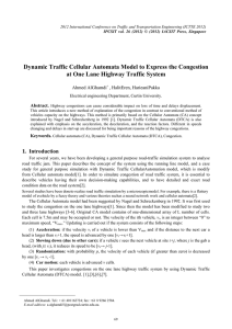 Dynamic Traffic Cellular Automata Model to Express the Congestion Ahmed AlGhamdi