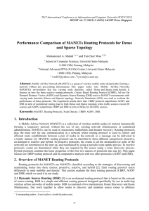 Performance Comparison of MANETs Routing Protocols for Dense and Sparse Topology