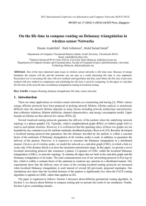 On the life time in compass routing on Delaunay triangulation... wireless sensor Networks Hassan Asadollahi ,  Hadi Asharioun