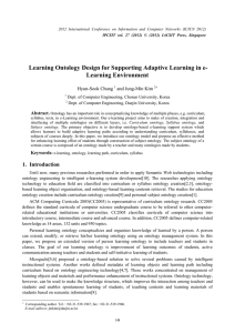 Learning Ontology Design for Supporting Adaptive Learning in e- Learning Environment