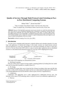 Quality of Services Through Multi Protocol Label Switching in Peer-